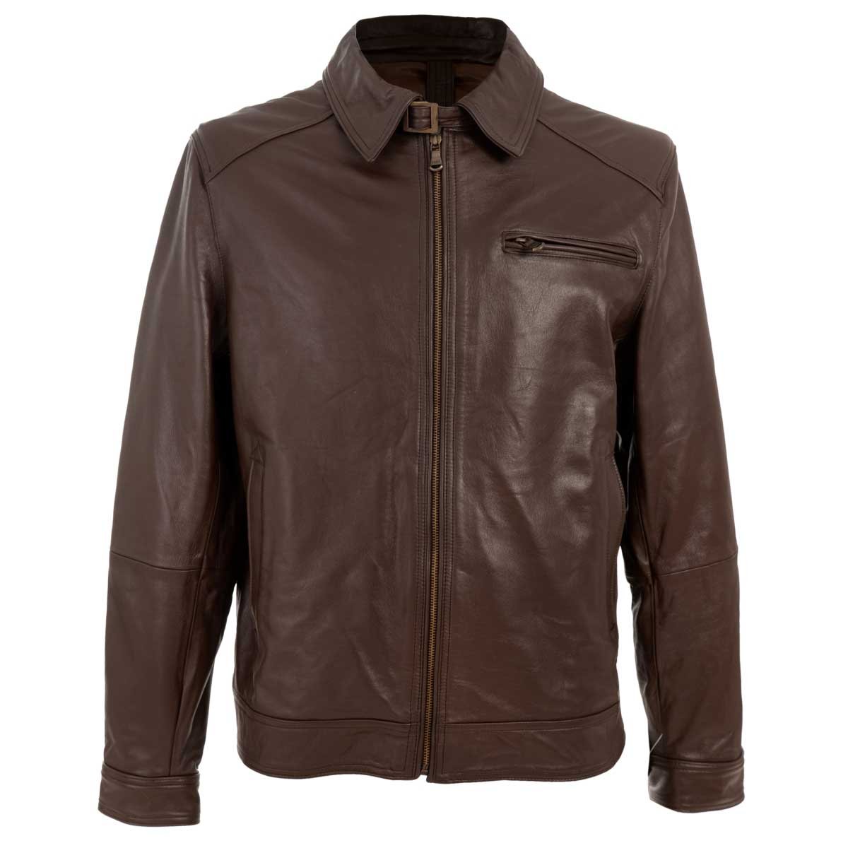 Chamarra de piel café Carlo Corinto | SEARS.COM.MX - Me entiende!