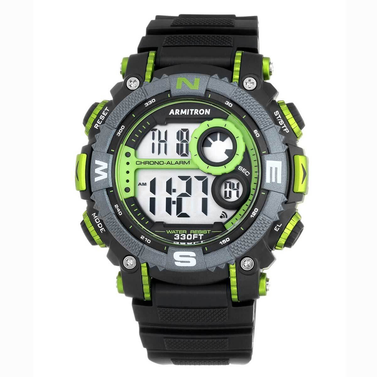 armitron watch manual set time