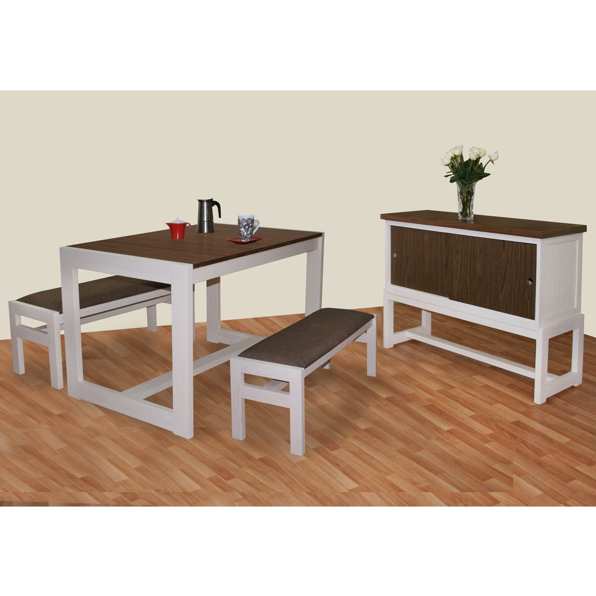 Mesa nayarit madera pino marfil deslavado Annie Muebles