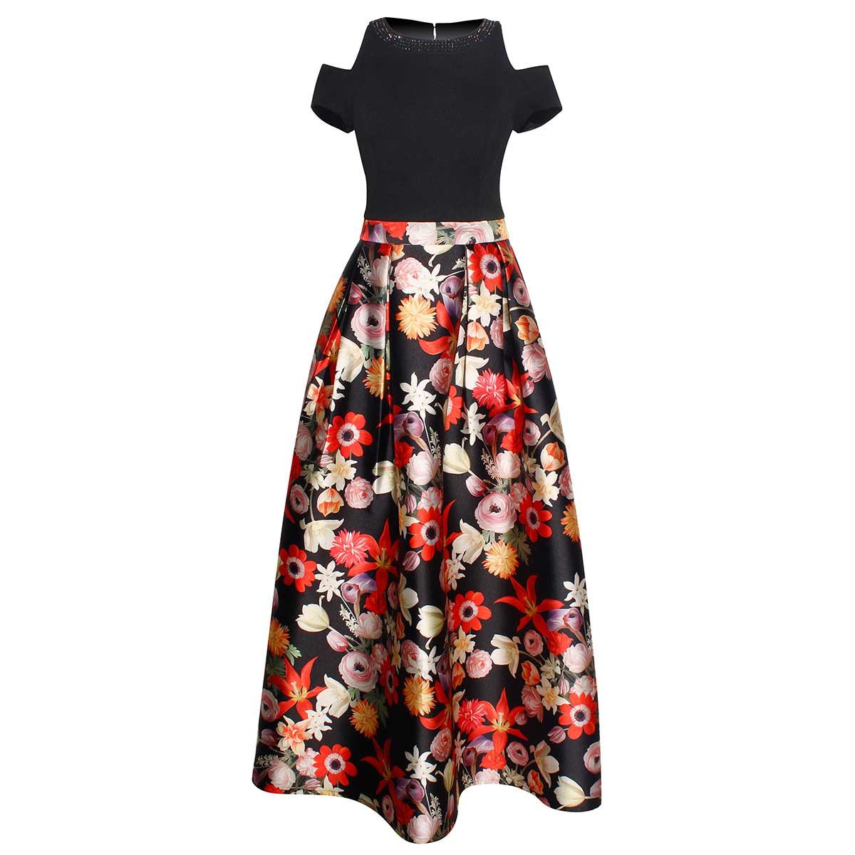 Vestido Largo Falda Estampada Hollywood | SEARS.COM.MX - Me entiende!
