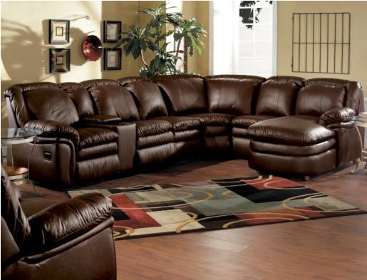 SALA SECCIONAL STALLION EN PIEL CAFÉ | SEARS.COM.MX - Me entiende!