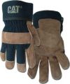 CAT Premium Brown/Black Leather Palm Work Gloves - Large #CAT013200L