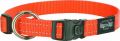 Rogz Reflective 3/4-Inch Fanbelt Dog Collar, Medium to Large, Orange