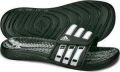 adidas Men's Calissage Slide,Black/White/Metallic Silver, 9 M