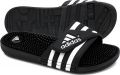 adidas Men's Adissage Sandal,Black/Black/Running White,10 M