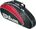 Wilson '12 Federer 3X Tennis Bag-Red/Black/White