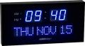 SolidDesign Big Digital LED Clock (Blue LED - 16 inches) with Calender - Shelf or Wall Mount
