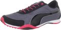 Puma Women's Asha Fashion Sneaker,Black/Steel Grey/Teaberry Red,7 B US