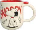 4 Inch Peanuts Snoopy The Dog White Exterior And Red Interior Mug