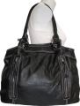 Large Zipper Tote Handbag (Black)