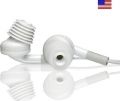 ACOUSTIBUDS - WHITE (3 sizes) Premium Adapters for Earphones AND Bluetooth Headsets. MADE IN THE USA. Adapters only, earphones not included. White, Three Pair 