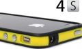 Yellow and Black Premium Bumper Case for Apple iPhone 4S / 4 - (AT