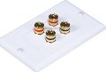 High Quality Banana Binding Post Decora Style Wall Plate for 2 Speakers - Cou...