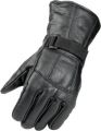 Raider Black Large Leather Motorcycle Riding Gloves