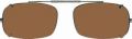 Visionaries Clip on Sunglasses - Deep Rectangle - Polarized Brown/black Frame - 56mm Wide X 38mm High