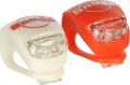 Snugg High Quality Set of 2 Super Bright Bike Lights, 1 Red (Rear light) and 1 White (Front Light) for Safety - Fits all sized Handlebars and Installs in Seconds! 2 Settings - Flashing light or Constant Light