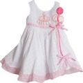 Sophias Style Infant Girls (12 mo) Pink and white eyelet birthday party dress