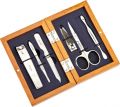 Nautica Men's Six Piece Manicure Set In Wooden Valet Box, No Color, No Size