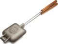 Rome's #1105 Square Jaffle Iron with Steel and Wood Detachable Handles