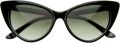 Super Cateyes Vintage Inspired Fashion Mod Chic High Pointed Cat-Eye Sunglasses