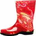 Sloggers 5004RD08 Women's Paisley Tallboot, Red, Size-8