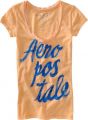 Aeropostale Juniors Graphic Tee T-Shirt - Peach S Orange - XS
