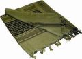UAG Tactical Scarf - Shemagh - Kafiya - Keffiyeh Head Wrap : OD Olive Drab Green / Black 100% Cotton