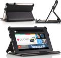 MoKo(TM) Slim-fit Cover Case for Google Nexus 7 Android Tablet by Asus, Black (with Automatic Sleep/Wake Function, Protective Hardback, Built-in Multi-angle Stand, Elastic Hand Strap, and Stylus Loop)--Lifetime Warranty
