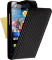 Black Carbon Fibre Leather Flip Case Cover With Magnetic Close For The Samsung Galaxy S2 I9100 (Not Skyrocket) With Screen Protector Film