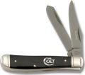 Colt Knives 310 Titanium Series Mini Trapper Pocket Knife with Black Smooth Bone Handles