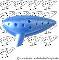 New Deluxe Zelda Ocarina "Sweet Potato" Flute - With Zelda Songsheet